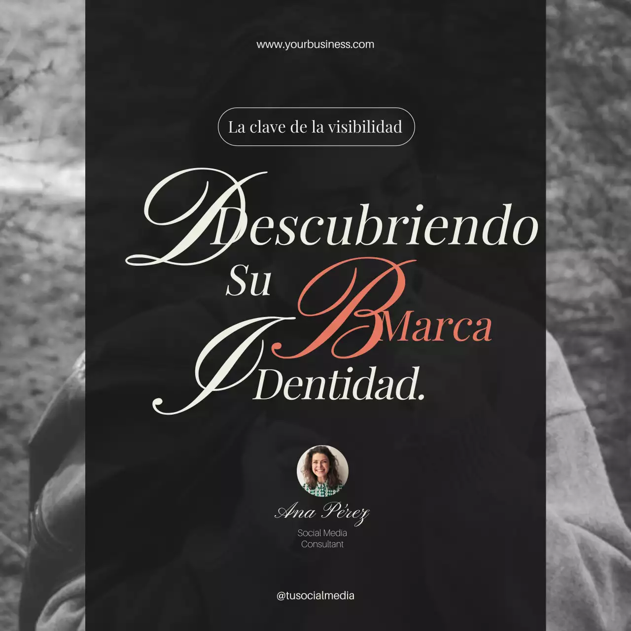 Negro Estrategia moderna y elegante para la construcción de la identidad de marca Consejos Instagram Carrusel