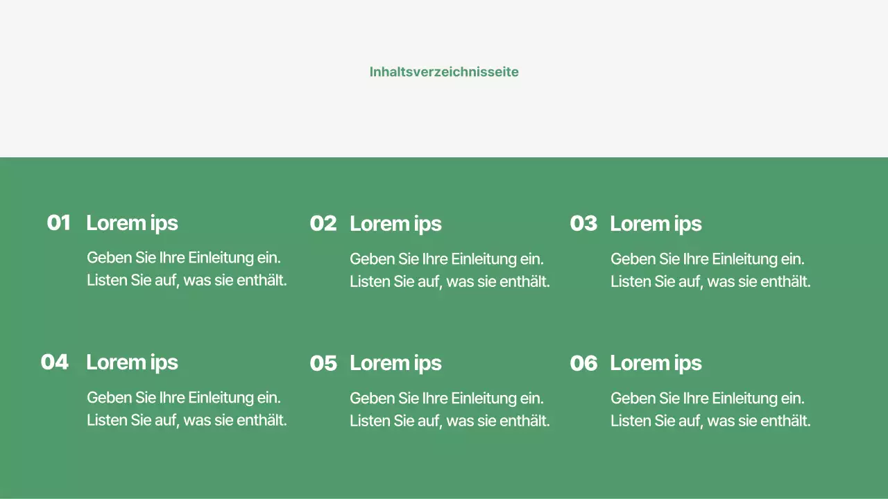 Ein einfacher Geschäftsplan und ein Bewertungsbericht in Grün