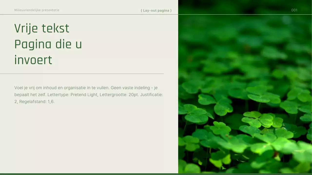 Een modern groen rapport in groen en ivoor