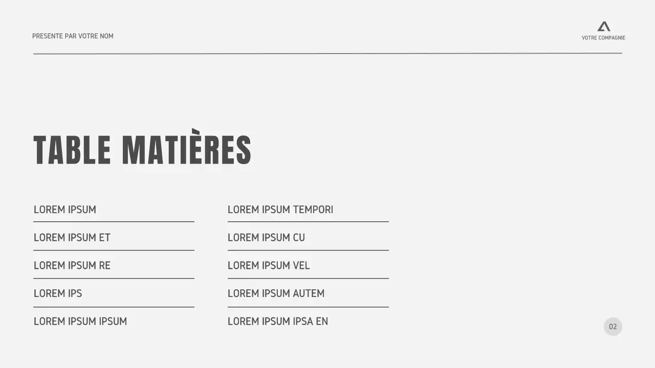 Noir Blanc Gris Stratégie d'entreprise minimale