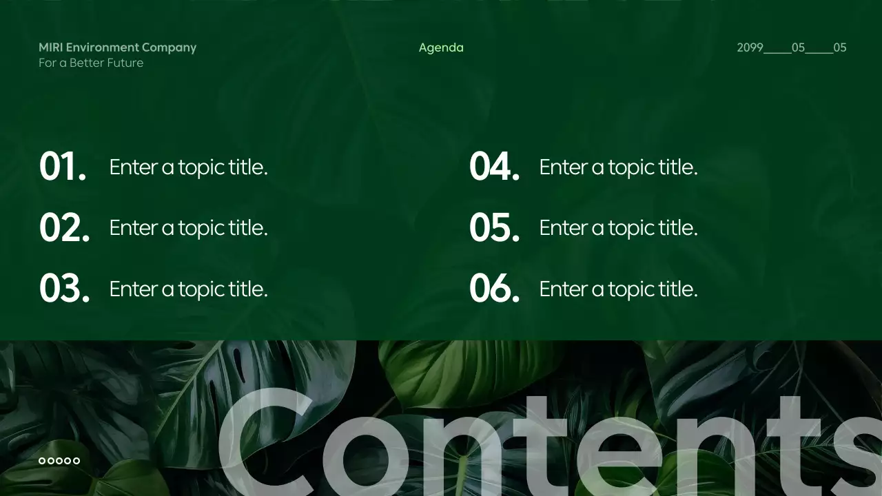 그린 미니멀 네이처 프리젠테이션