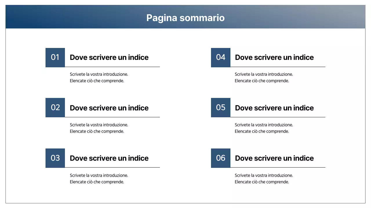 Un semplice rapporto di strategia di mercato in blu navy e grigio