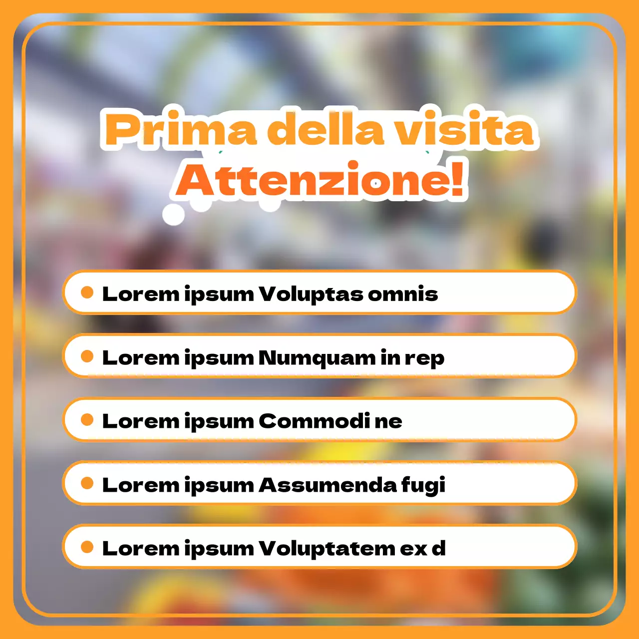 Promuovere il semplice arancione e giallo dei mercati tradizionali