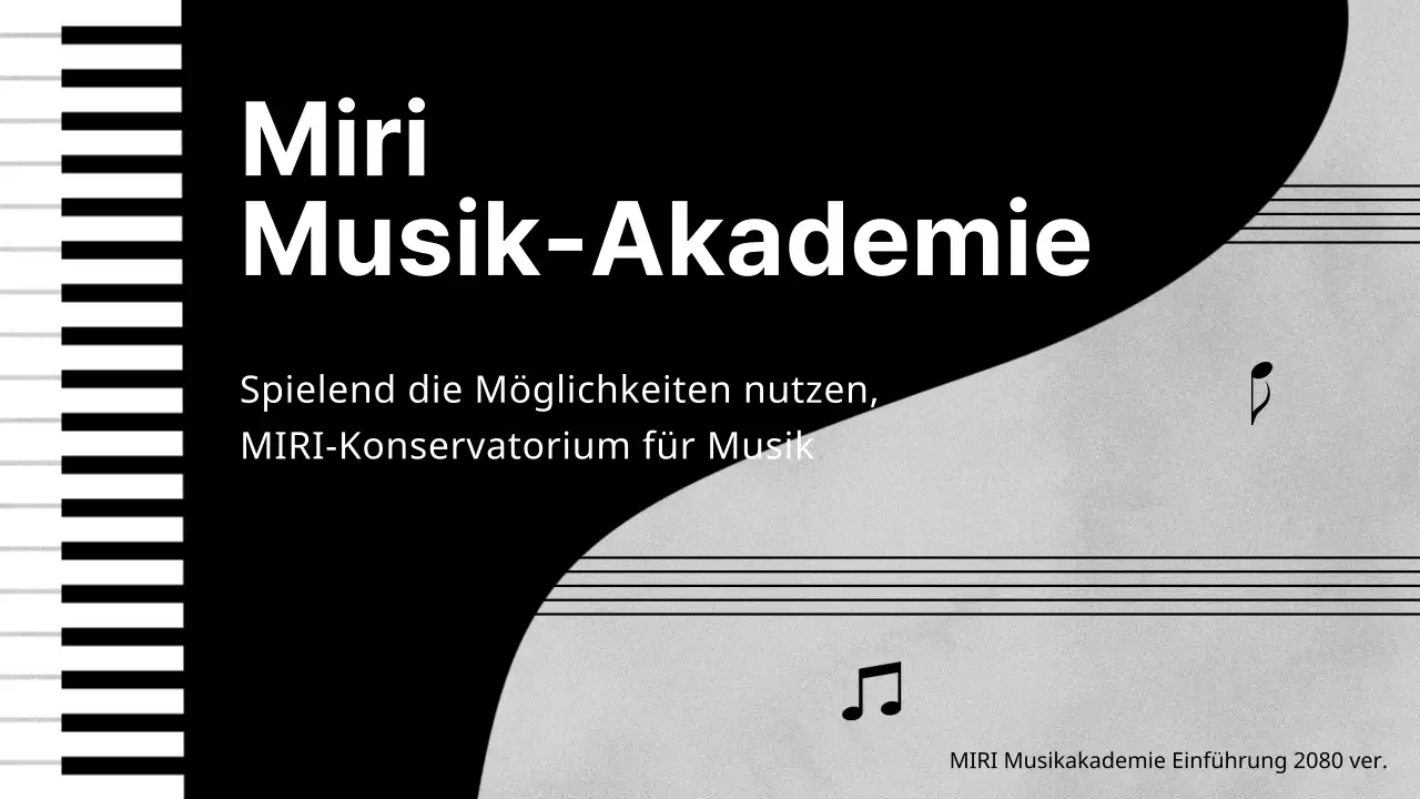 Ein schwarz-weißer, moderner Musikschulprospekt
