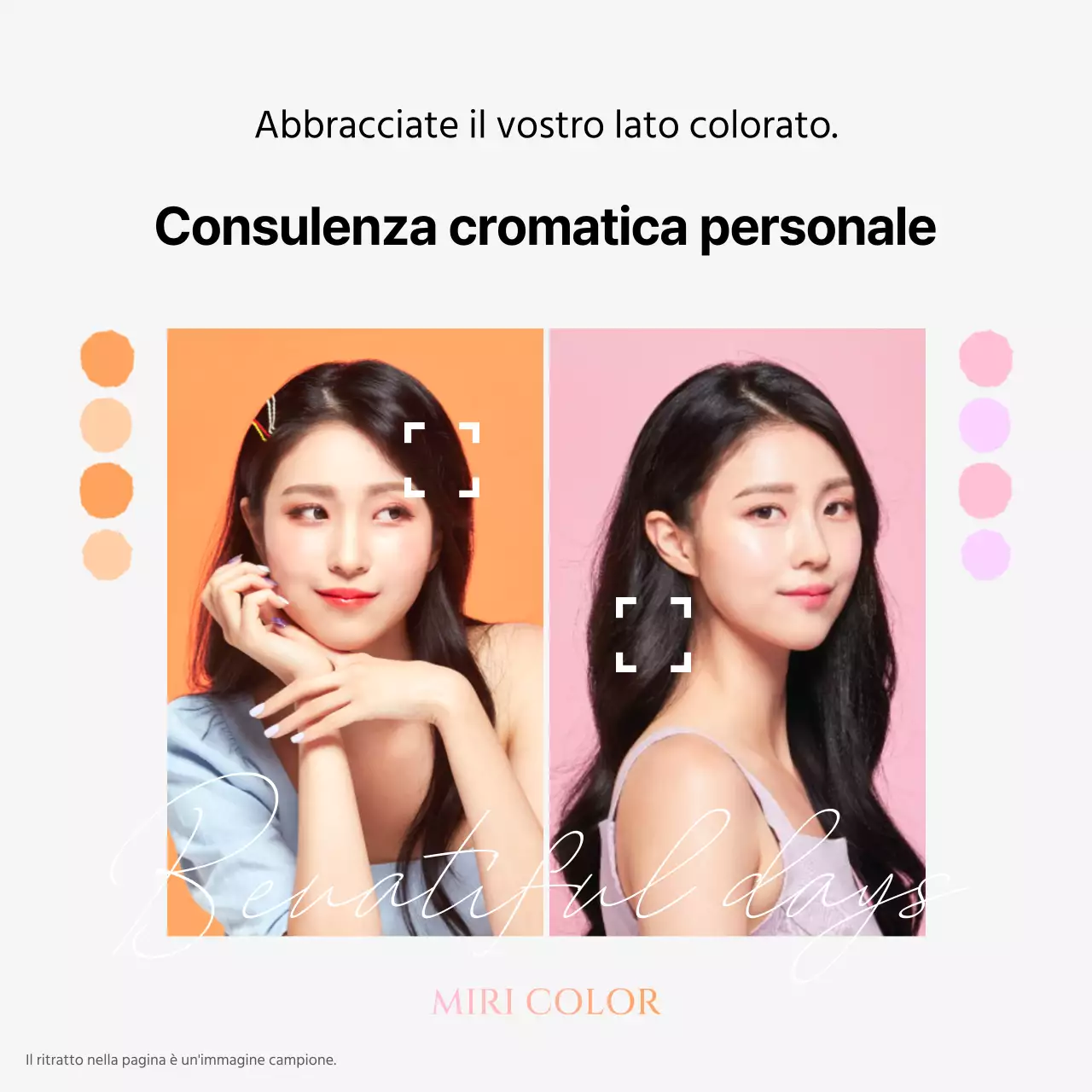 Una semplice introduzione alla consulenza cromatica personale in arancio e malva