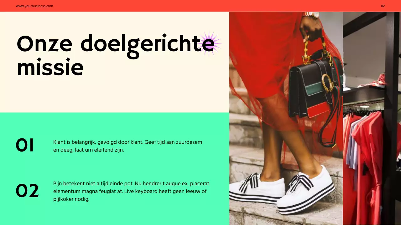 Purple Green Bold Fashion Bedrijfsprofiel Introductie van het bedrijf