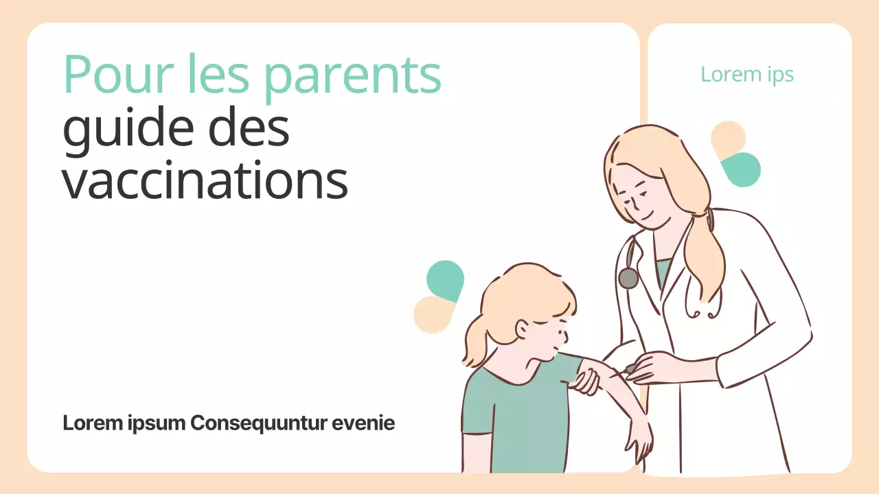Un joli guide beige et menthe sur les vaccinations