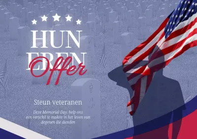 Blue and Red Modern Memorial Day Viering Publiciteit