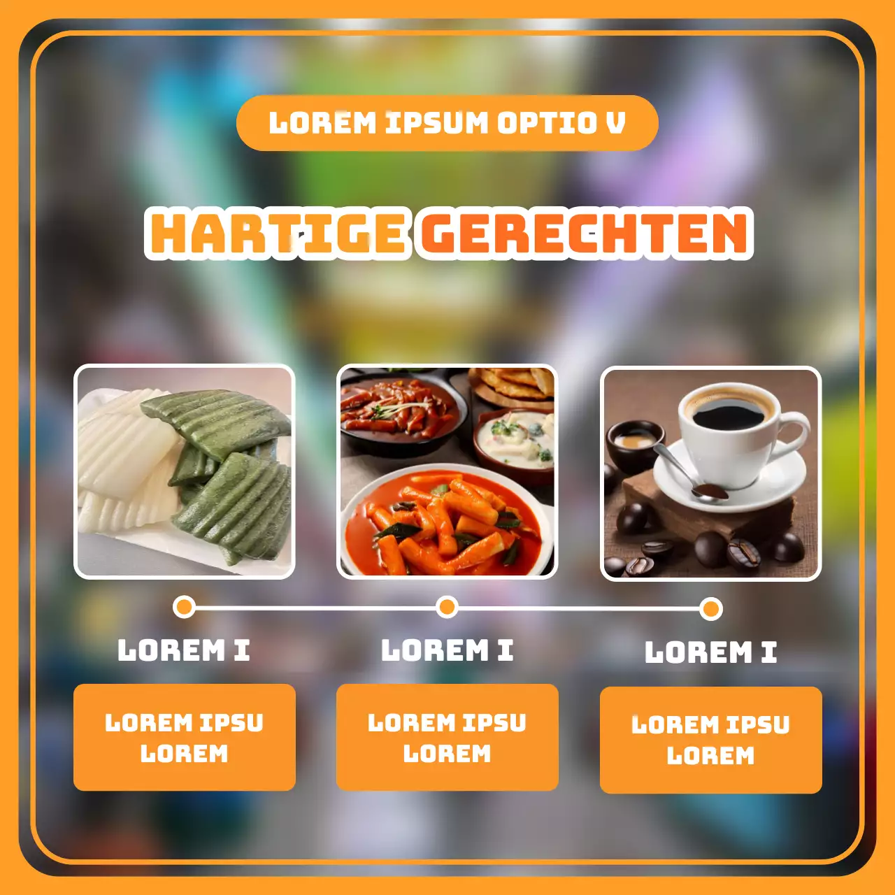 Promoot het eenvoudige oranje en geel van traditionele markten