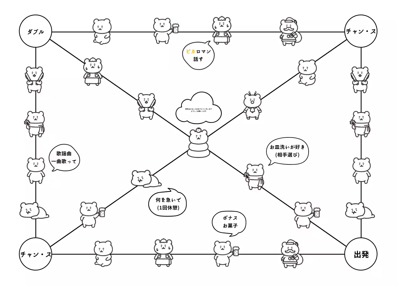 かわいいクマのぬいぐるみ遊具のデザイン