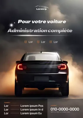 Un guide de voyage pour les entreprises de lavage de voitures, dans un style noir et argenté très tendance.