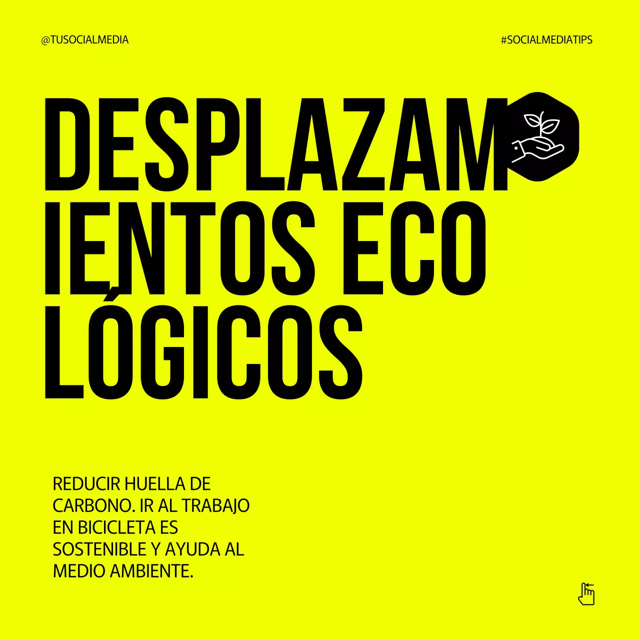 Gris Neón Verde Negrita Día Nacional de la Bicicleta Consejos Instagram Carrusel Post