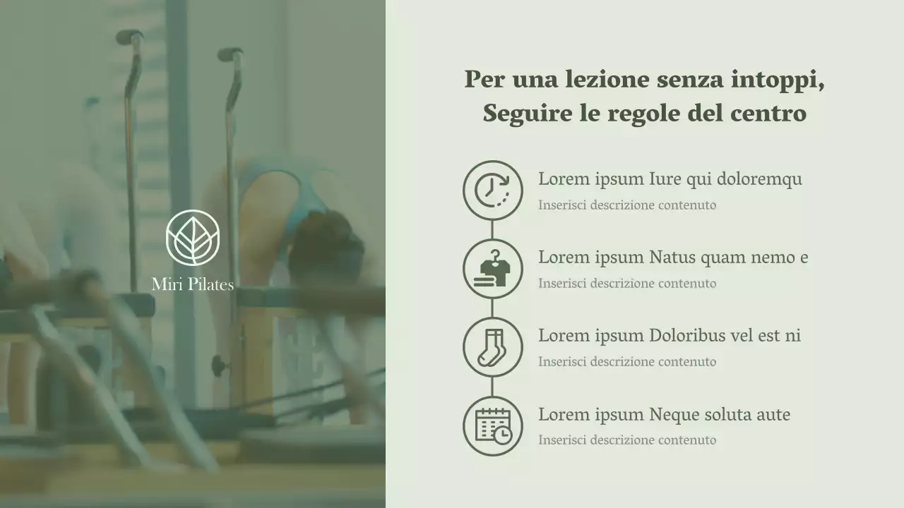 Un'introduzione minimalista al Pilates in verde e verde lime