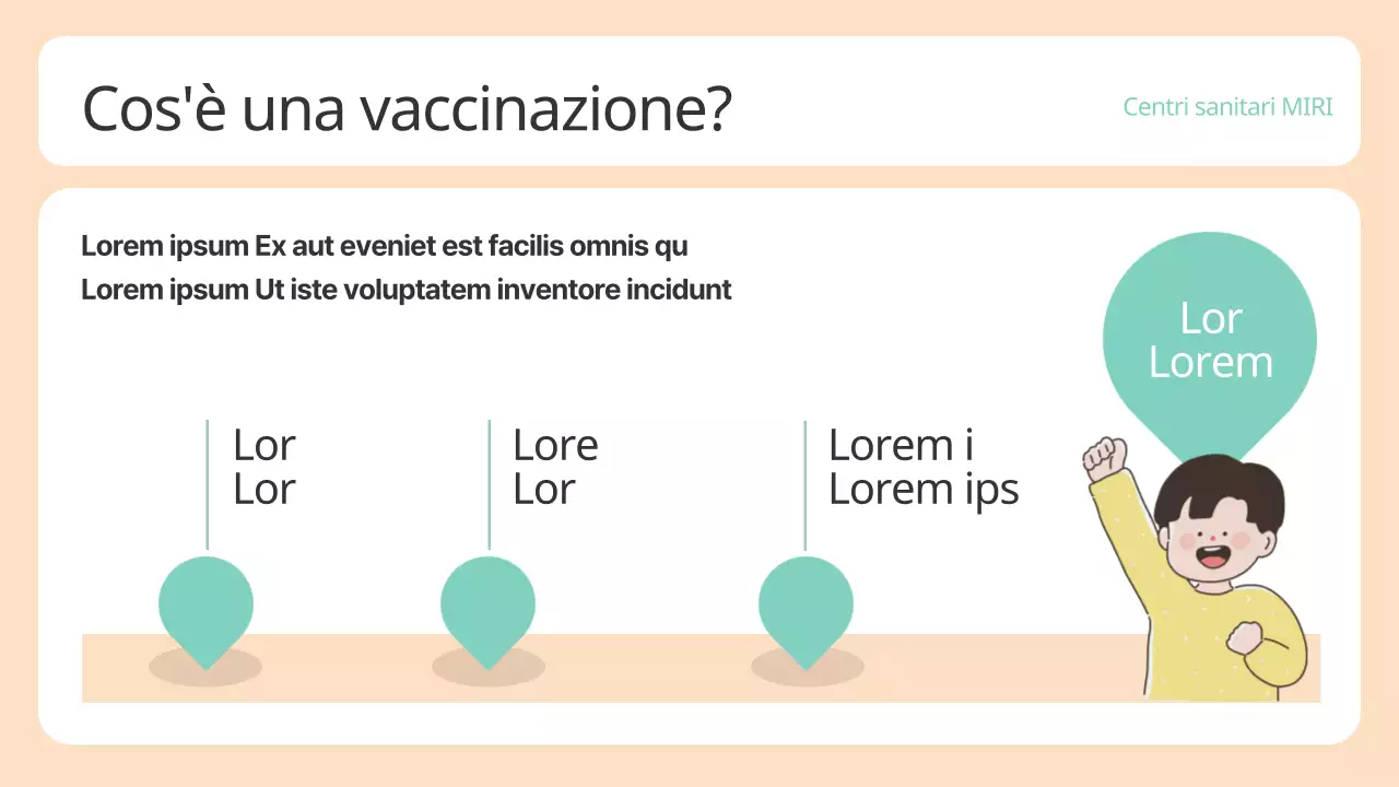 Una simpatica guida alle vaccinazioni in beige e menta
