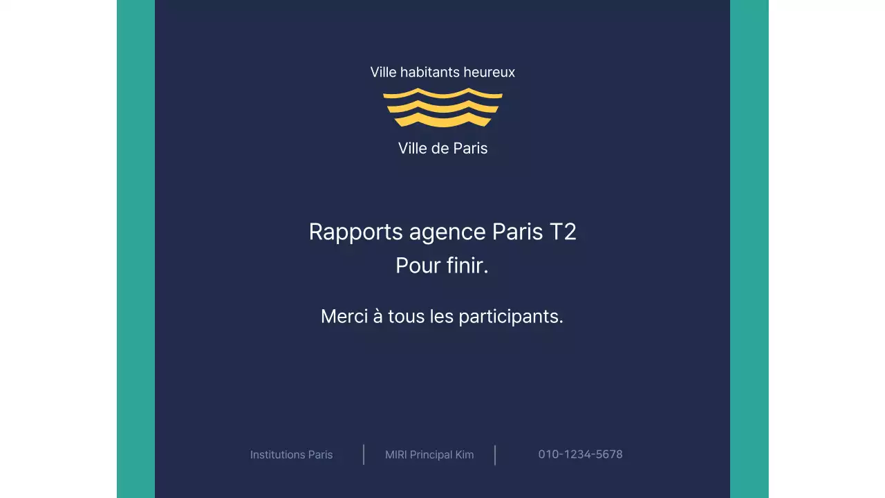 Des rapports simples sur le secteur public en bleu et menthe