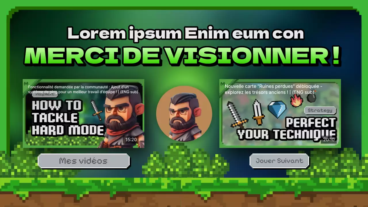 Green and Black Fantasy Game YouTube Outro