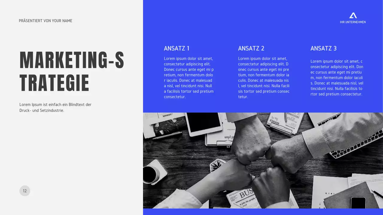 Schwarz Weiß Grau Minimal Business Strategie