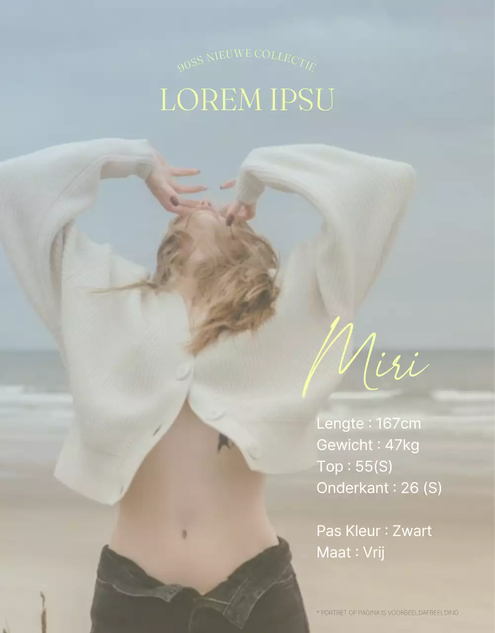 Promoot een trendy modecentrum in lichtblauw en geel