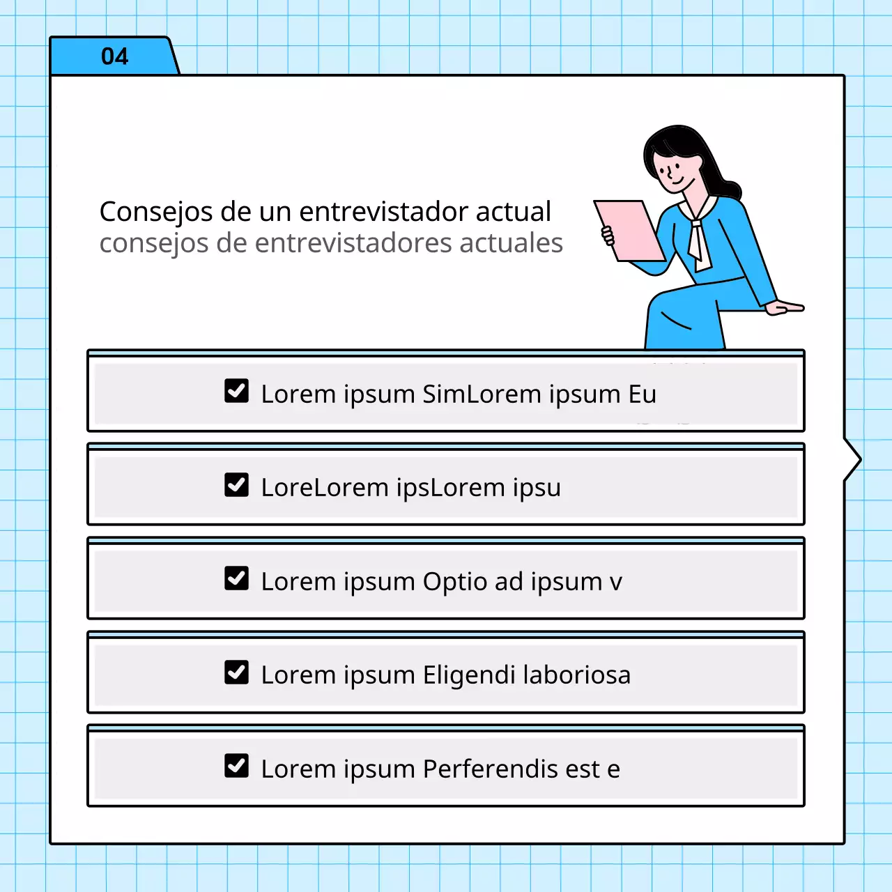 Sobre estrategias sencillas para entrevistas en azul claro y rosa