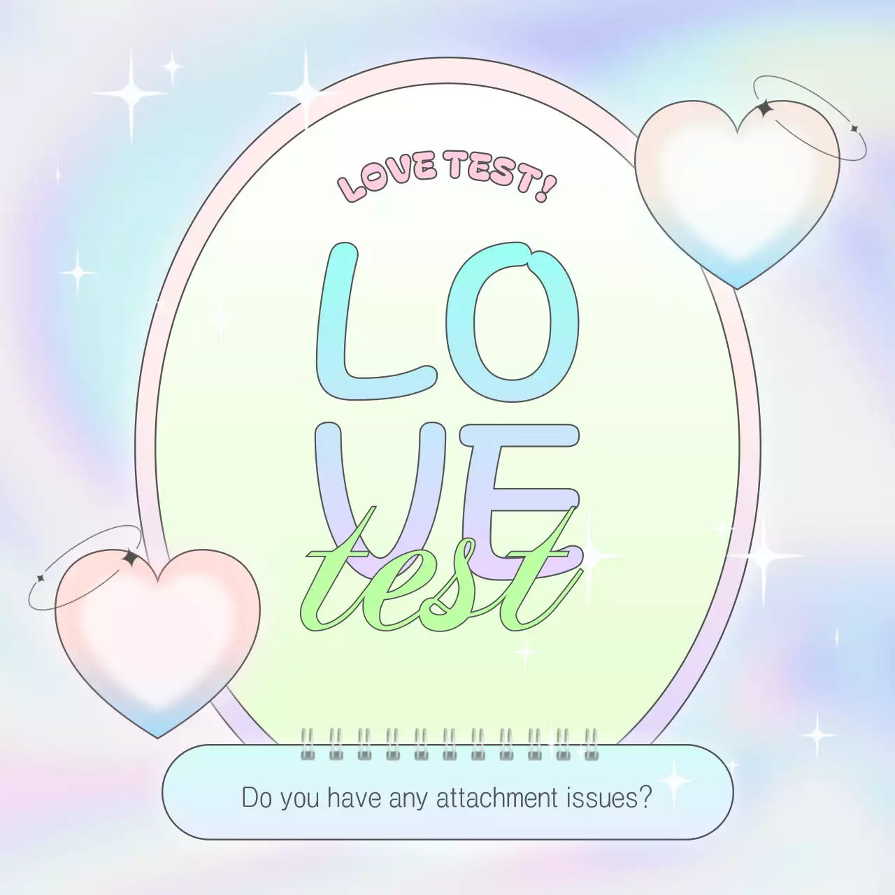 파스텔 에스테틱 러브 테스트 가이드 인스타그램 캐러셀