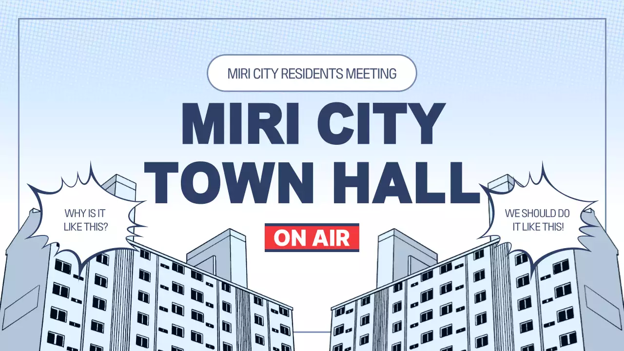 Blue Comic City Meeting Announcement YouTube Thumbnail