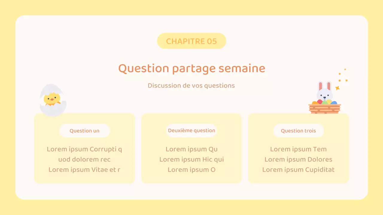 Ressources de culte pour les petits groupes de l'église jaune et orange