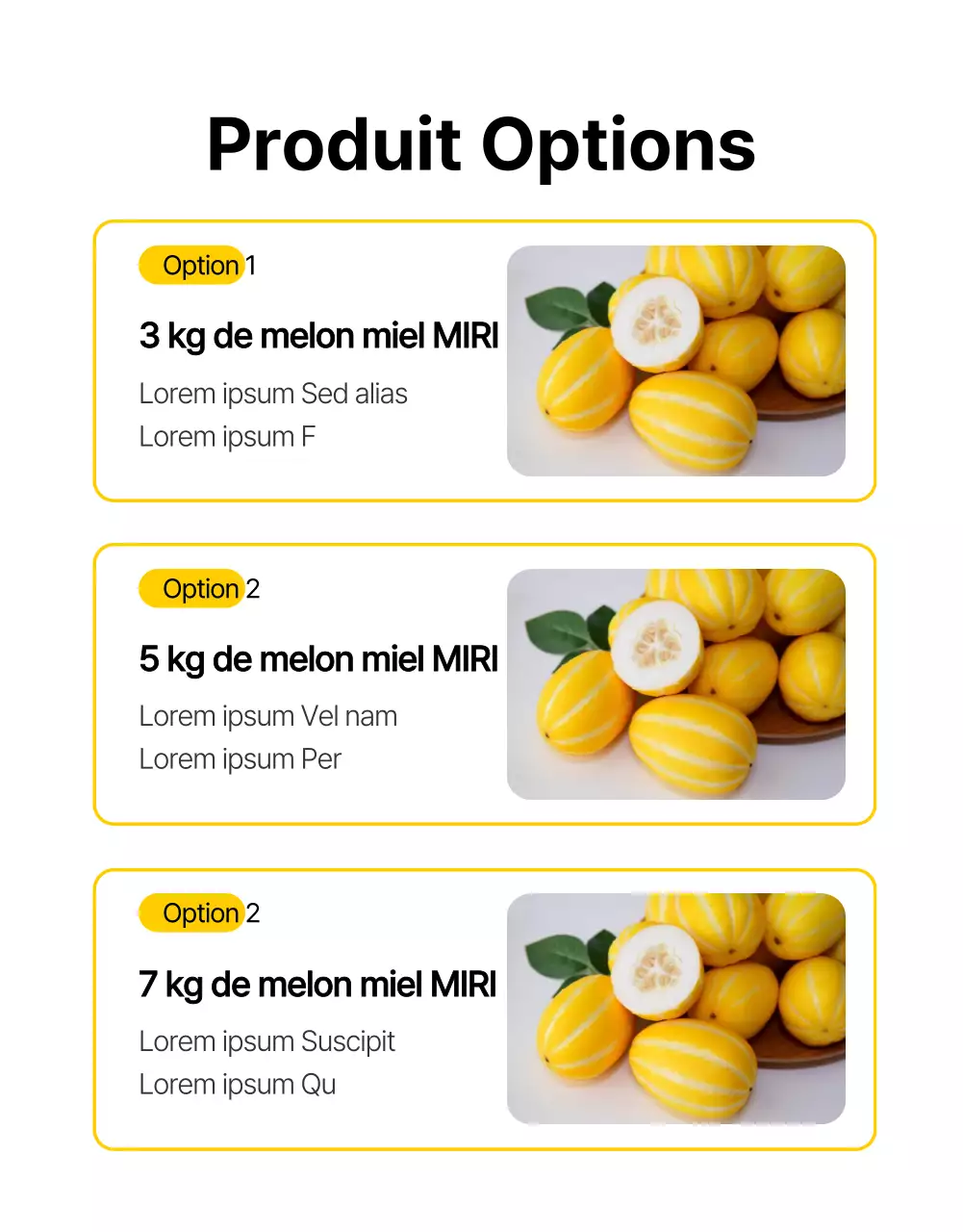 Promouvoir les fruits jaunes, simples et frais