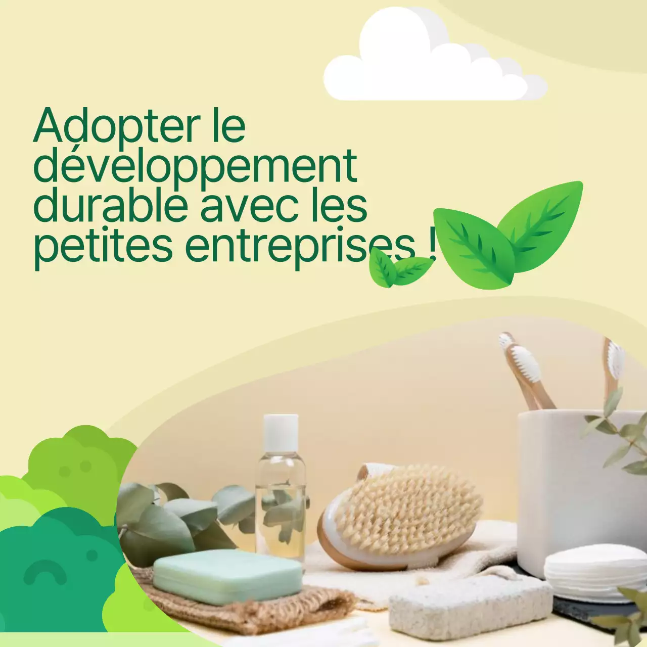 Un guide pour célébrer la Journée de la Terre moderne en vert et jaune