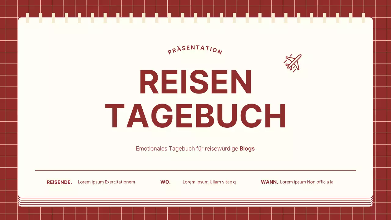 Eine gemütliche Reiseroute in Rot und Elfenbein