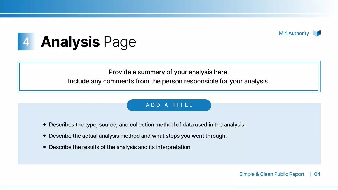 블루클린 공개 보고서 문서 프레젠테이션