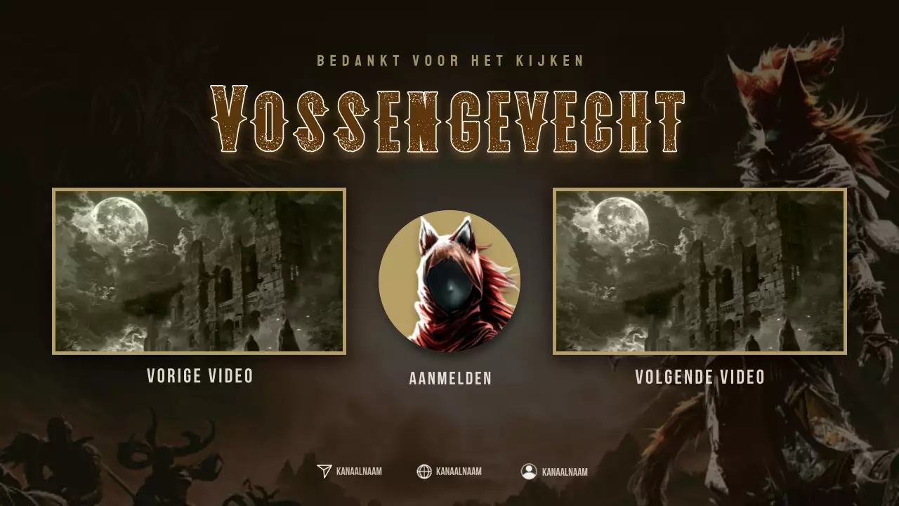 Promoot je middeleeuwse gamekanaal in bruin en zwart