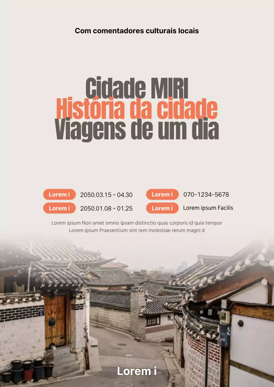 Promover as viagens tradicionais de um dia em bege