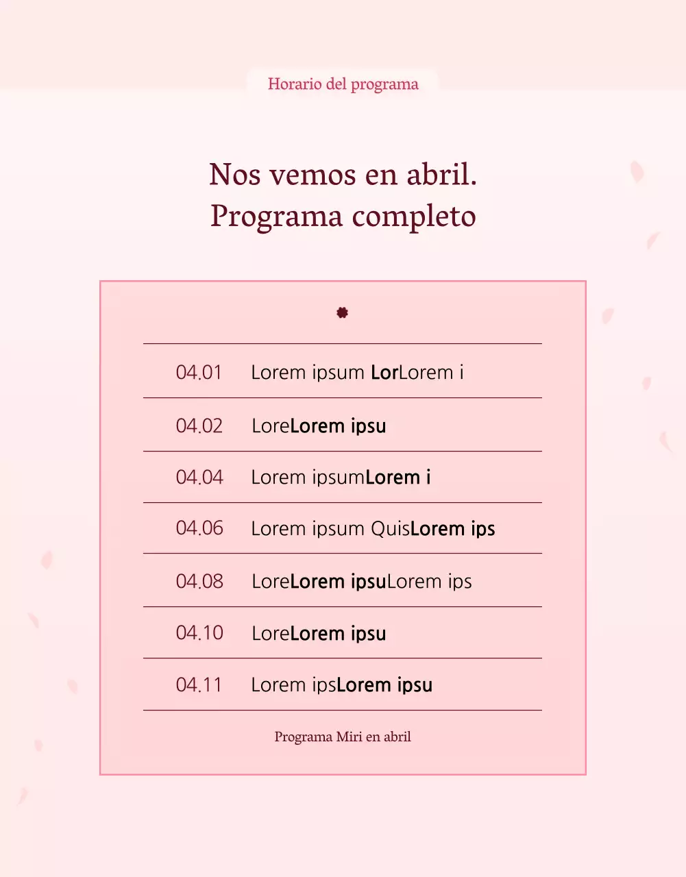 Promoción del programa de centros artísticos de gama alta rosa y blanco