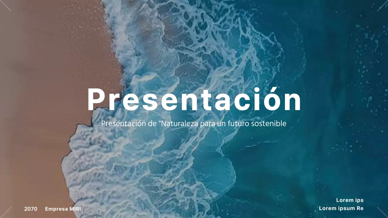 Un moderno informe naturalista verde en azul