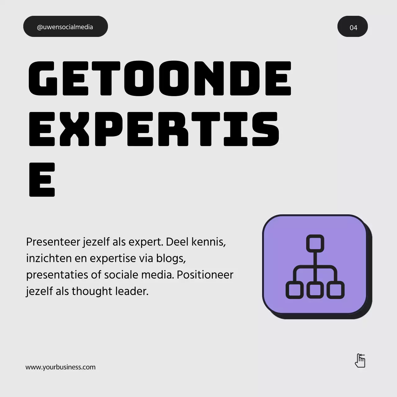 Grijs Paars Groen Vet Minimal Personal Branding Tips Instagram Carrousel Post