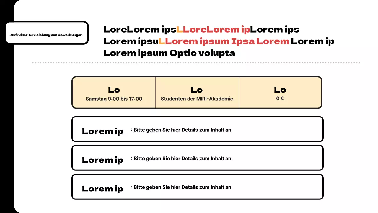 Eine Sammlung von einfachen orangefarbenen Schulankündigungen