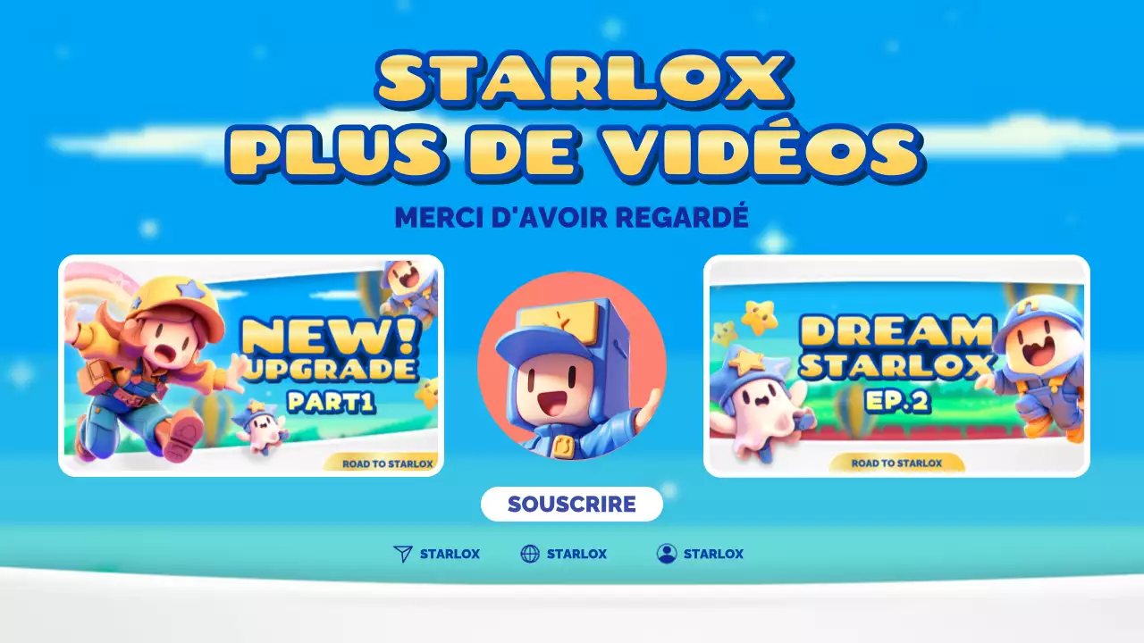 Faites la promotion de votre chaîne de jeux avec une jolie vidéo jaune et bleu clair