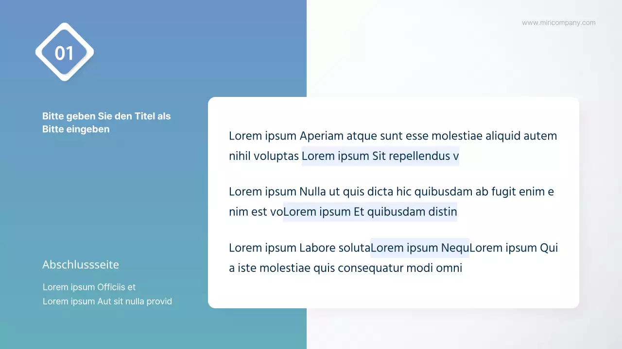 Ein einfacher Bericht für den öffentlichen Sektor in Hellblau und Minze