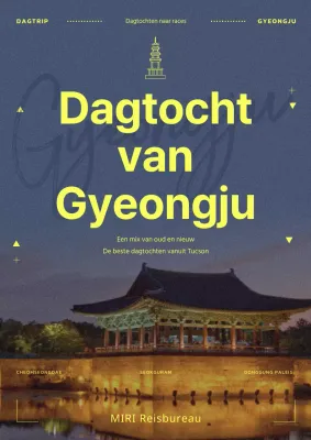 Promoot minimalistische dagtochten met een cameraconcept met neonkleurige foto's van toeristische attracties