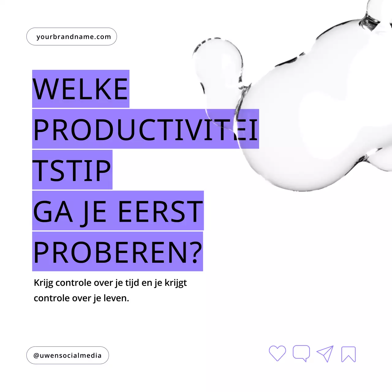 Paars en Wit Moderne Productiviteit Workflow Tips Gids