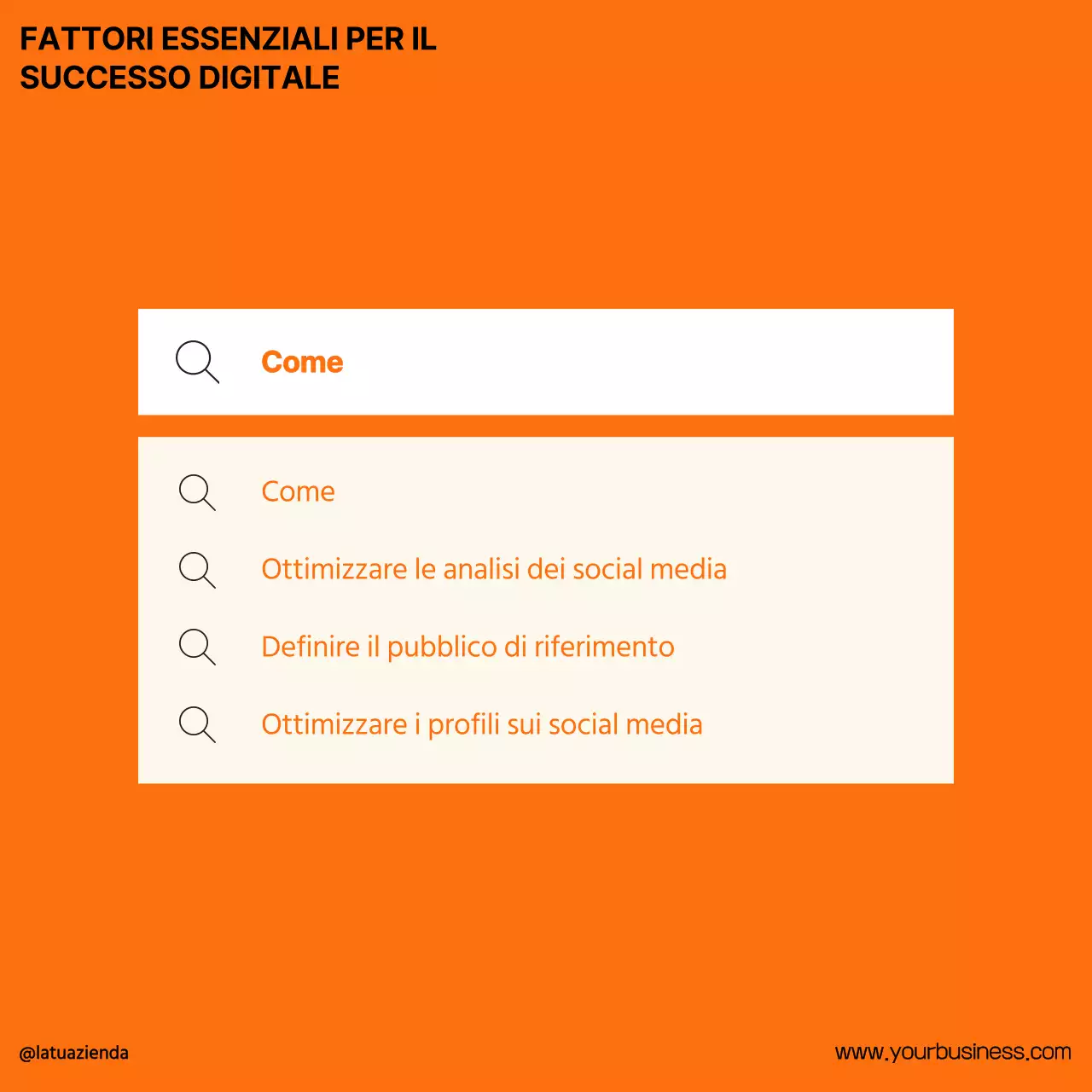 Arancione tendenza minimale forte Social Media Coach Instagram Collection Post