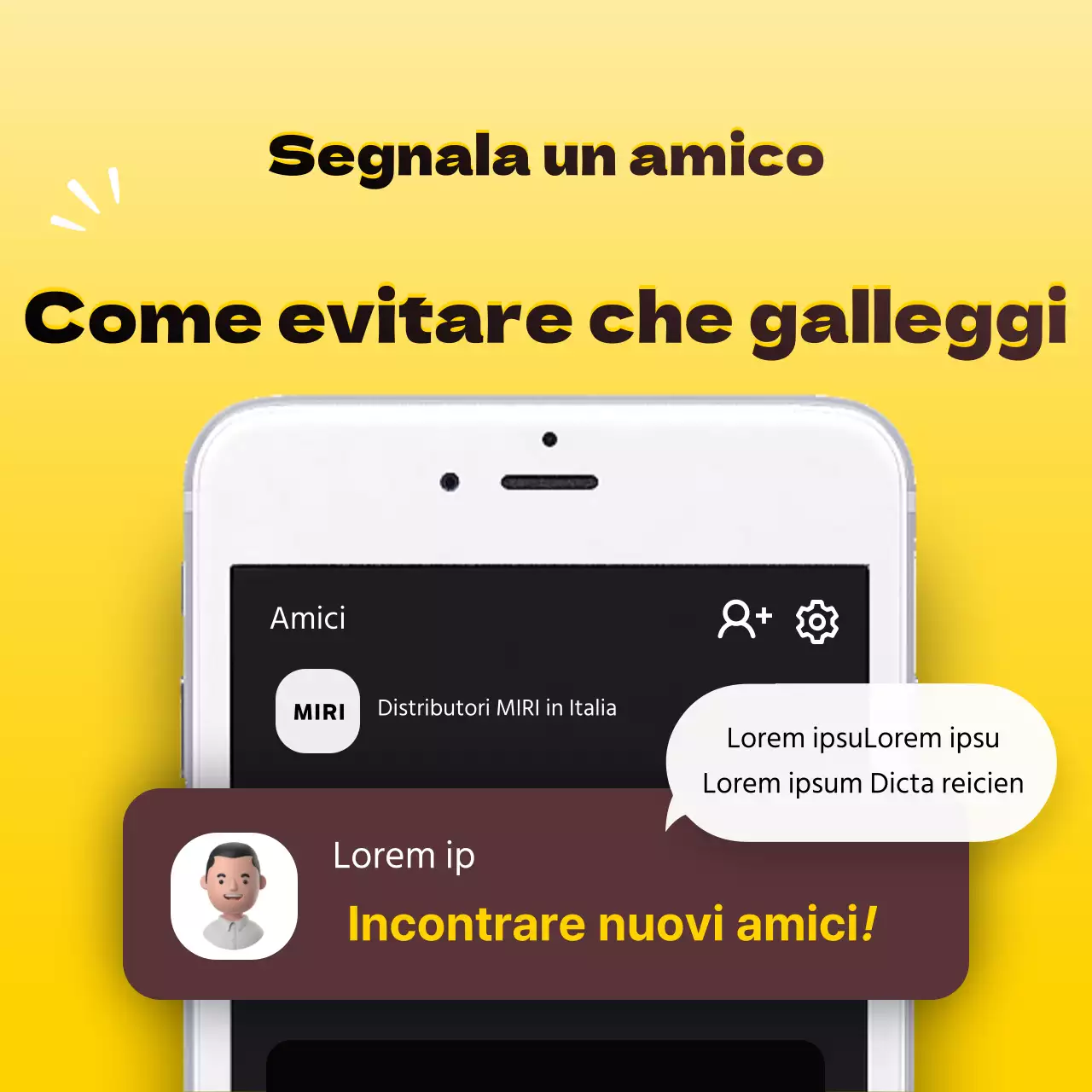 Promuovere una semplice concessionaria di telefonia mobile in giallo