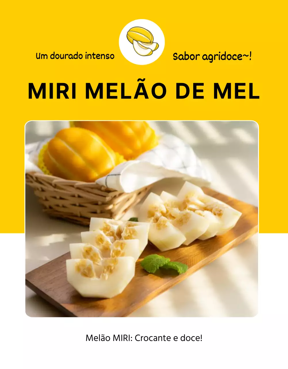 Promover a fruta amarela e simples dos produtos frescos