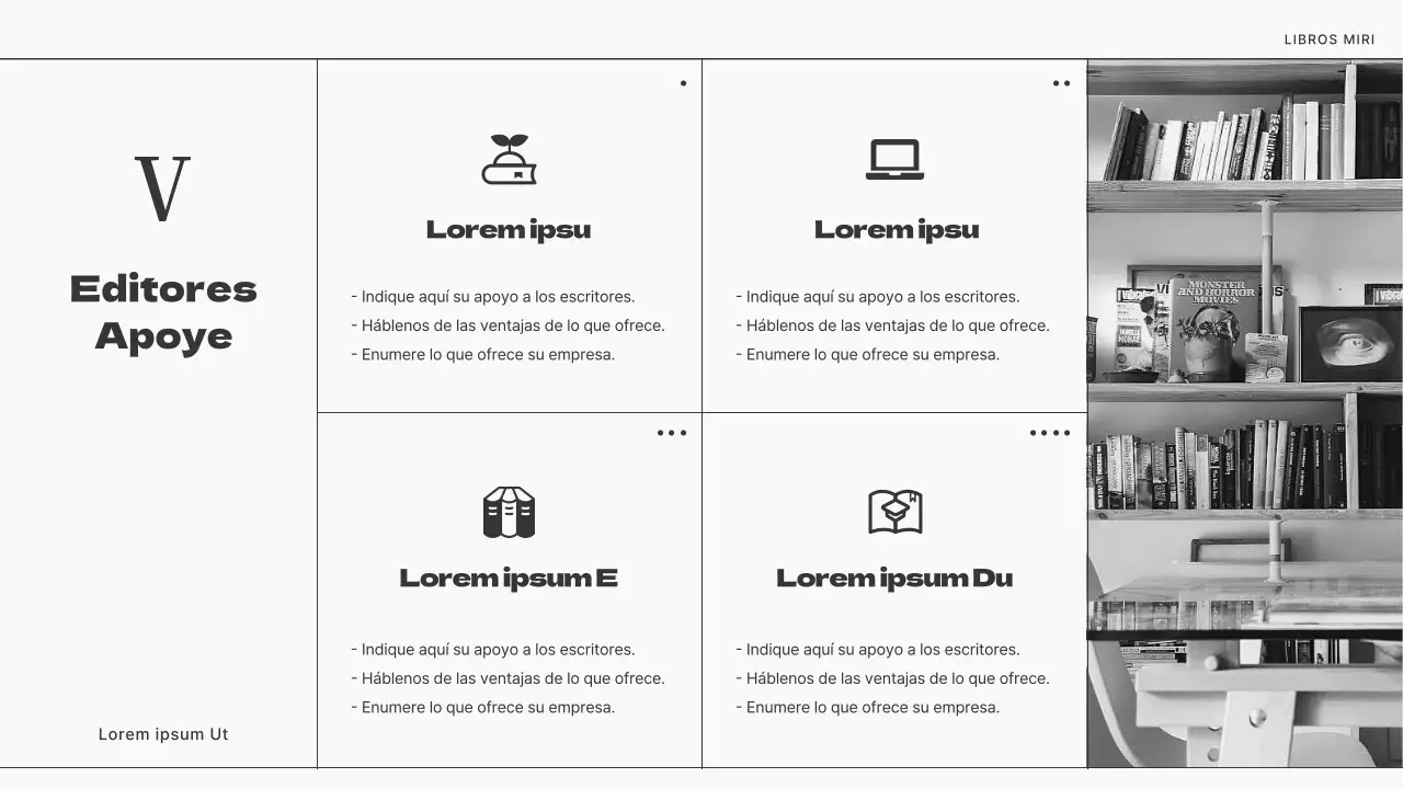 Una sencilla propuesta de libro en blanco y negro
