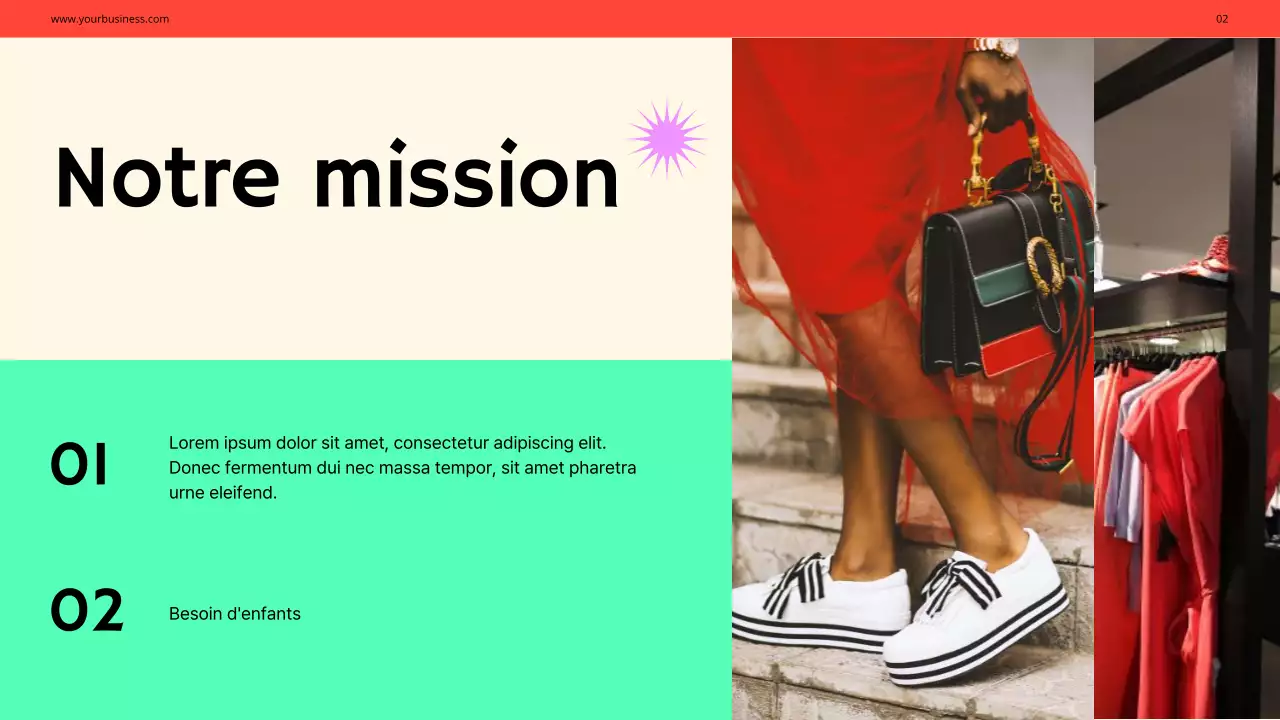 Purple Green Bold Fashion Profil de l'entreprise Présentation de l'entreprise