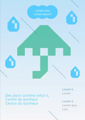 Un message d'intérêt public simple, de couleur menthe et bleu clair, en faveur de la gratuité des prêts publics