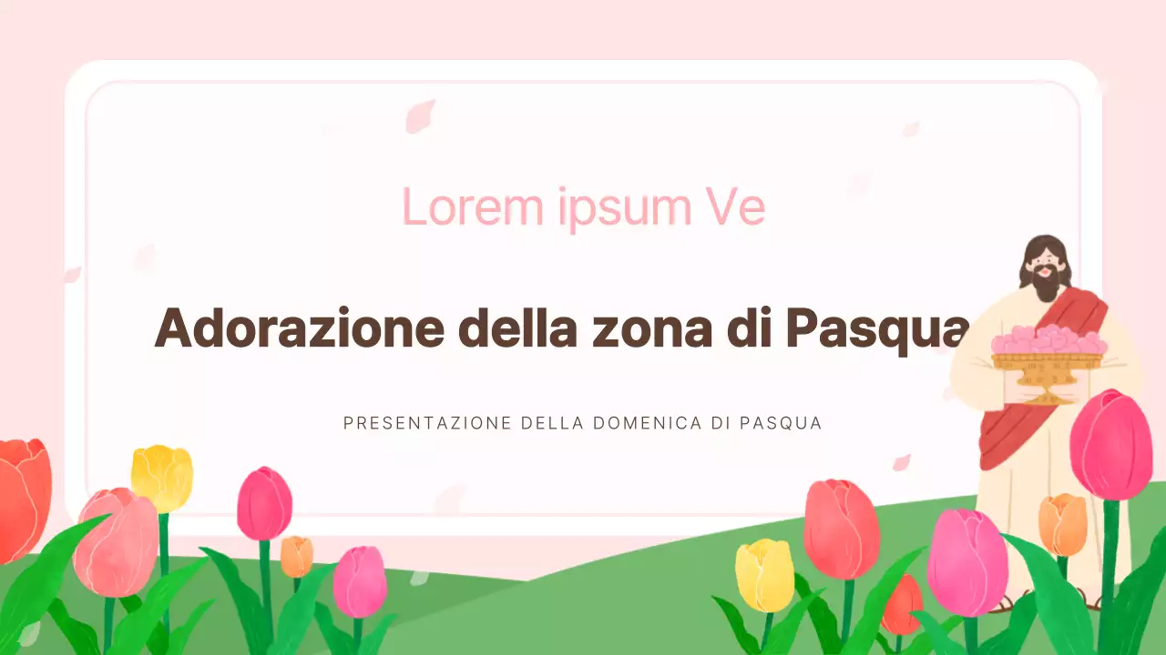 Piani di studio per l'adorazione della zona di Pasqua in bianco e rosa