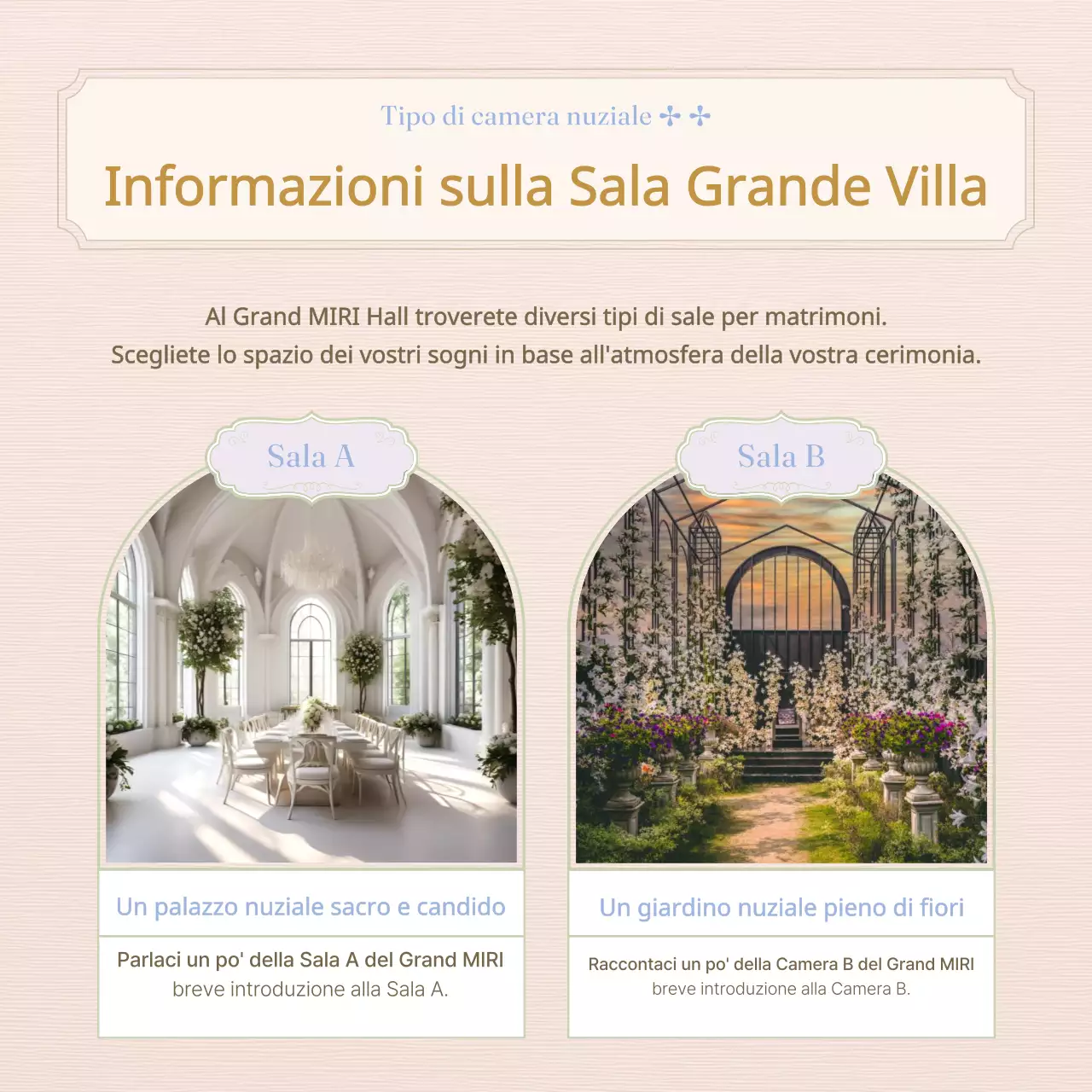 Promuovere una location per matrimoni classica in lavanda e rosa