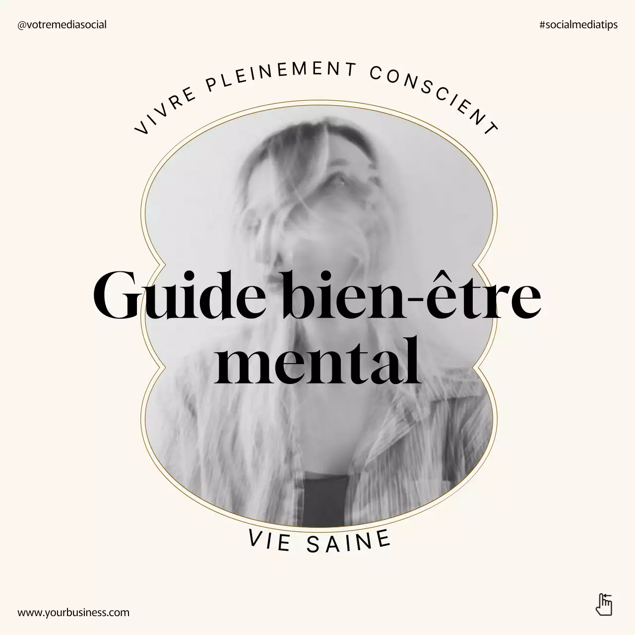 Beige Minimal Mental Wellness Good Lifestyle Instagram Carousel Post