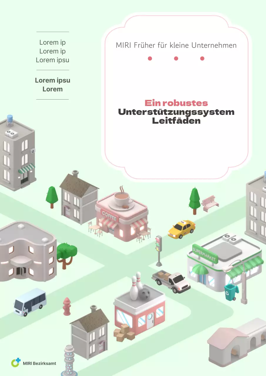 Ein hübsches Cover in Chartreuse und Pink für den Small Business Support Guide